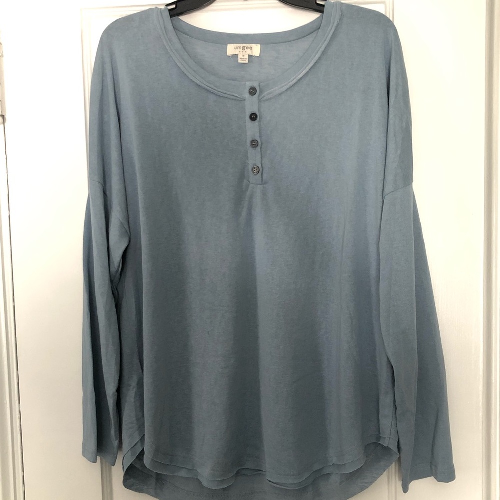 Long Sleeve Henley Top Size M